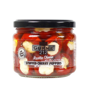 Gurme212 Ricotta Cheese Stuffed Cherry Peppers with smoked pepper  300cc Jar