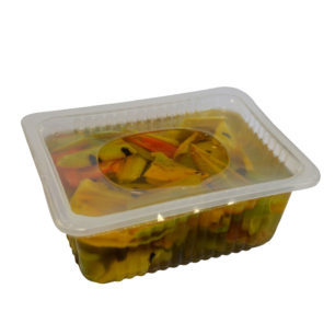 Delimatoes Chargrilled Marinated Semi Dried Peppers Rainbow Colors 1150g Tray