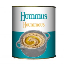 Hummus in A10 tin